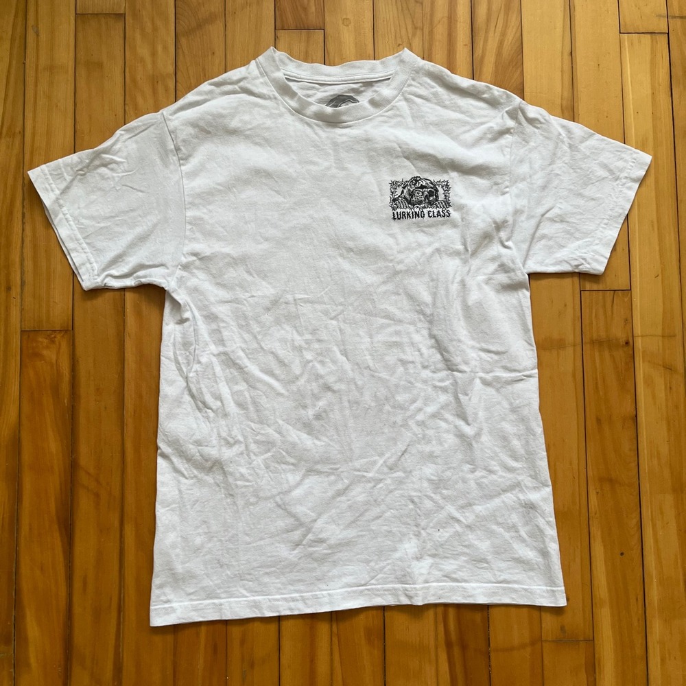Lurking Class Sketchy Tank Mens White Reaper Graphic T-Shirt Size Medium